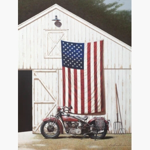 Barn and Motorcycle